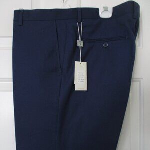Fino Uomo Mens Flat Front Dark Blue Dress Pant NWT - Size 40W x 34L*
